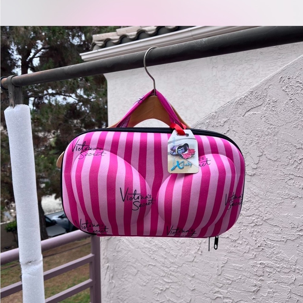Victoria's Secret Pink and White Striped Bag